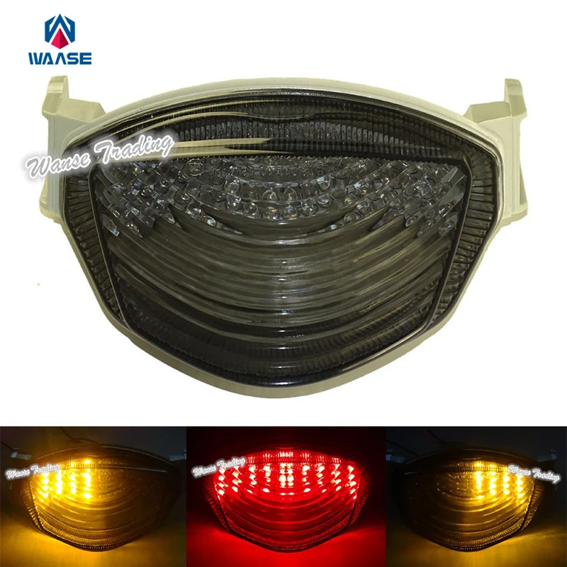 

waase For Suzuki GSXR 1000 GSXR1000 K5 K6 2005 2006 E-Mark Rear Tail Light Brake Turn Signals Integrated LED Light