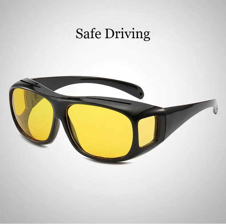 Мужские очки ночного видения, поляризованные желтые солнцезащитные очки, фирменный дизайн, очки HD Pilot, солнцезащитные очки для вождения автомобиля, уменьшенные блики