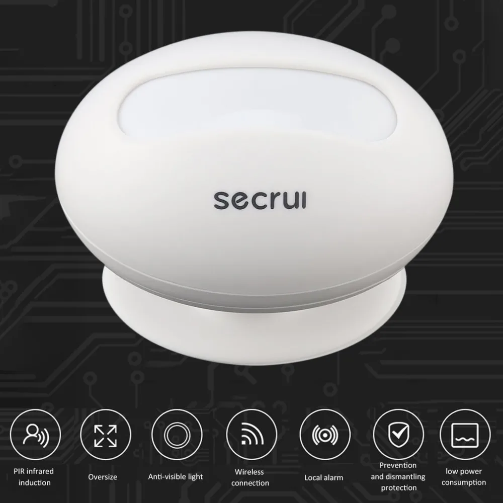 

SECRUI P827 Wireless Curtain Detector PIR Infrared Motion Sensor Detector Burglar Alarm System for Home Business Safety