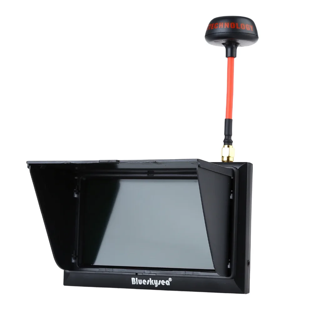 Blueskysea FX F408 4 3 &quotLCD 5 8G 32Ch FPV монитор 2 в 1 беспроводной приемник Черный/W для