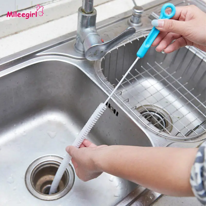 sewer cleaning brushhome bendable sink tub toilet dredge pipe snake brush toolscreative bathroom kitchen accessories - Kitchen Sink Tools sewer cleaning brushhome bendable sink tub toilet dredge pipe snake brush toolscreative bathroom kitchen accessories - Kitchen Sink Tools