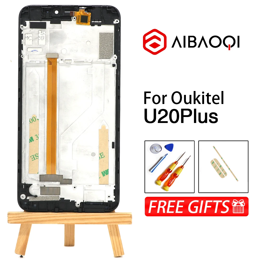 AiBaoQi Brand New 5.5 Inch Touch Screen+1920x1080 LCD Display+Frame Assembly Replacement For Oukitel U20 Plus Android 6.0 Phone | Мобильные