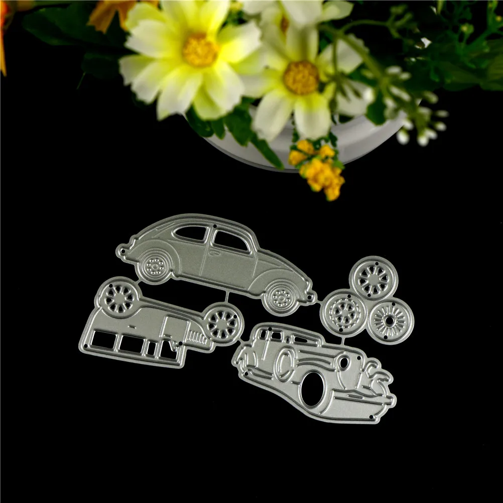 4pcs Classic Cars Metal Cutting Dies For DIY Scrapbooking Album Paper Cards