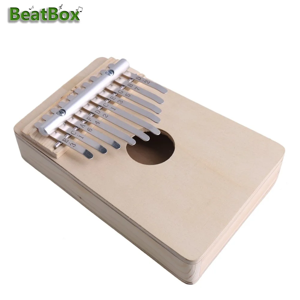 

BeatBox 10 Key Metal Basswood African Kalimba Mbira Finger Thumb Piano DIY Kit