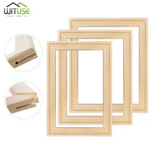 1 ensemble toile bois cadre pour toile peinture à l'huile diamant peinture nature bois bricolage civière en bois grande taille photo cadre intérieur