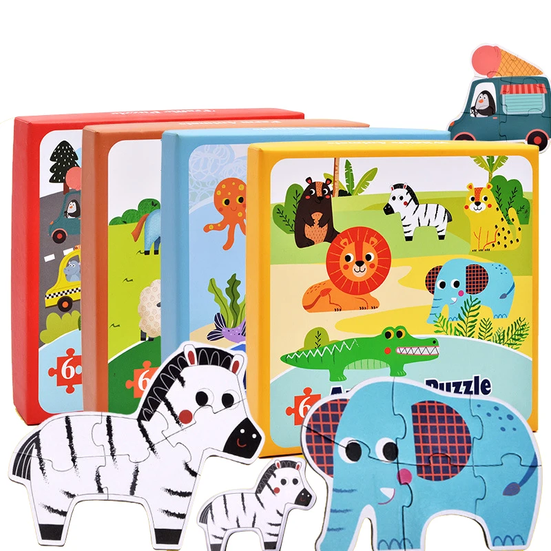 Children's matching puzzle game Liuhe large piece puzzle early education cognitive card  educational toys for children