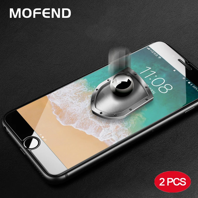 Mofend 2 шт. Стекло для iPhone 6 6S Экран протектор 7 8 Plus X Закаленное 5 5S SE жесткая защитная