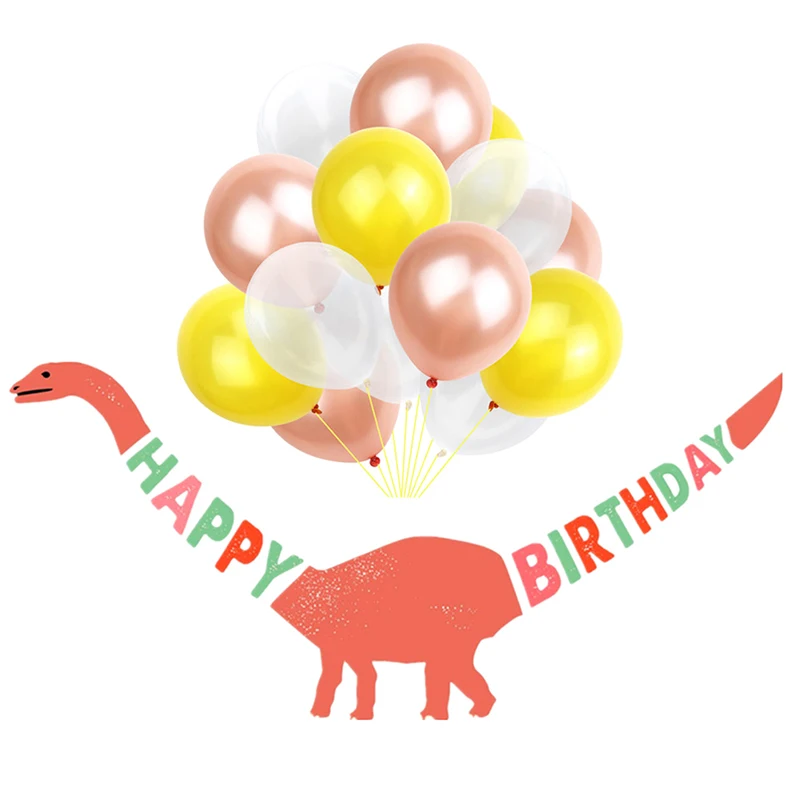 Dinosaur Banner Set Dino Themes Event Party Supplies Happy Birthday Banners Favors For Kids Boy Gift |