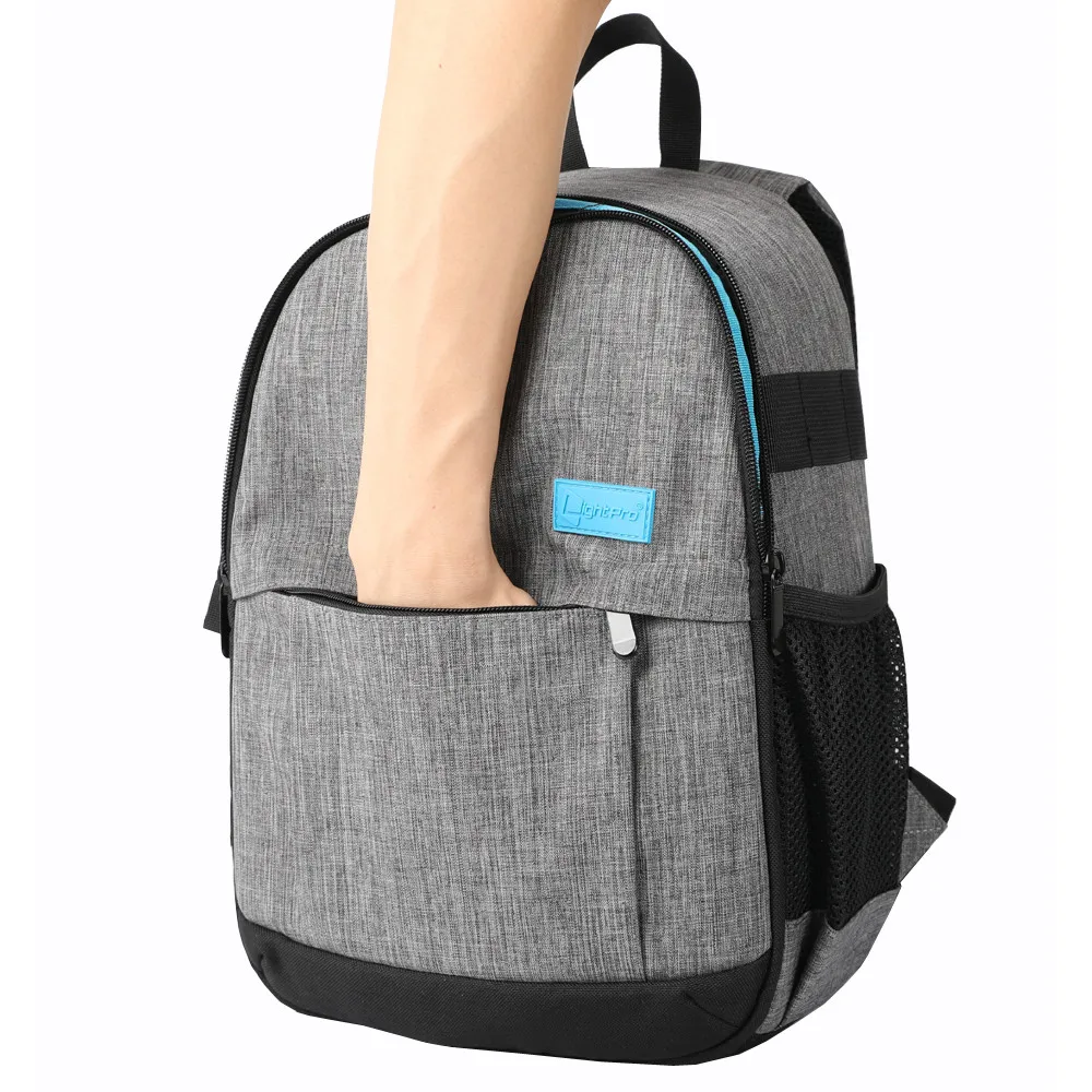 para Mulheres dos Homens Preta à Prova Capa de Chuva para Canon Anti-roubo Foto Camear Ombros Bolsa Cinza Mochila d' Água w - Nikon Sony Dslr - Image 2