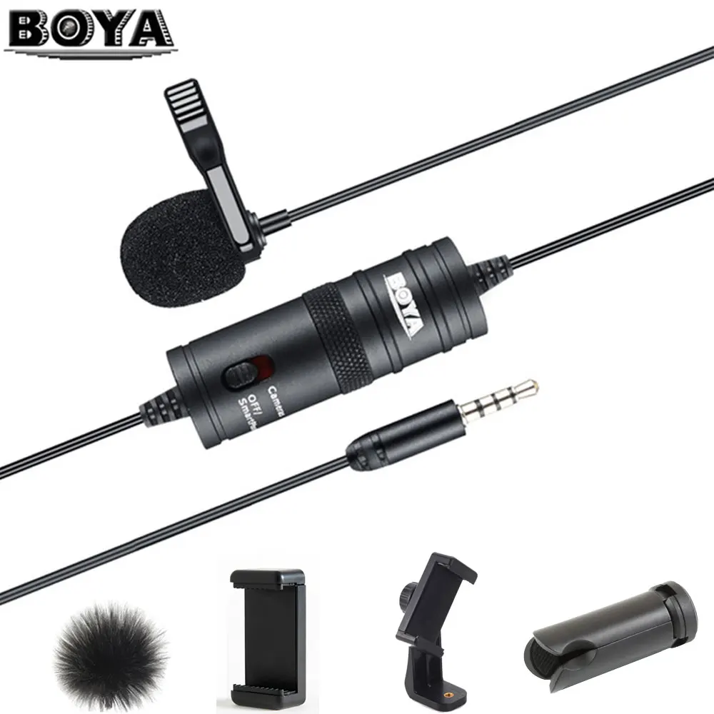Buy BOYA BY M1 Lavalier Microphone Clip On Condenser Audio Video Mic Recorder