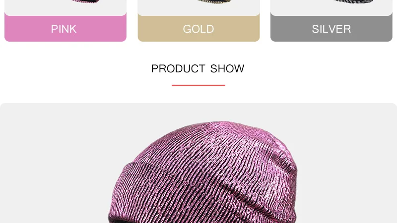 Модная бронзовая Золотая и серебряная шапка с шапками для женщин, зимние вязаные теплые шапки для женщин skullies beanie, розовая теплая шапка