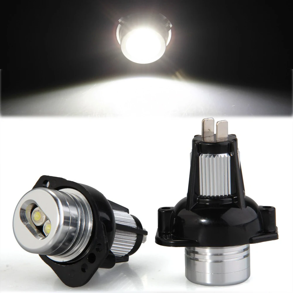 2piece Ultra Bright 7000K White LED 5W Angel Eye Halo Rim Bulb For BMW E90 E91 3 Series 325i ...