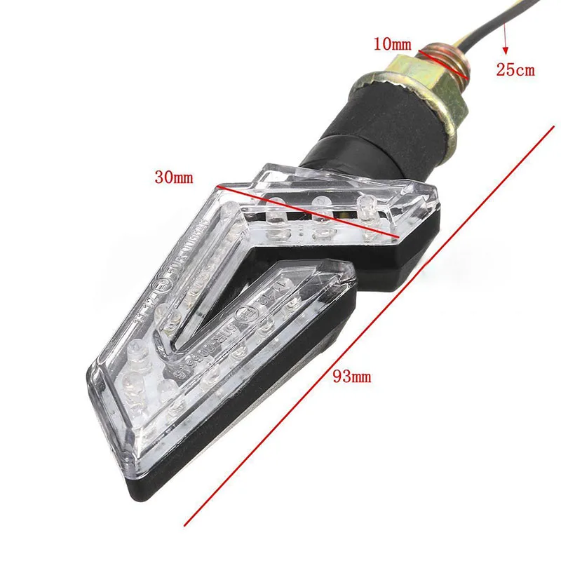 2 шт Универсальный мотоцикл 15LED указатель поворота янтарно-желтые указатели поворота
