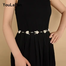 Youlapan SH131 свадебный пояс для женщин свадебные аксессуары свадебные пояса с небольшими стразы цветок Стразы ремень для торжественное платье