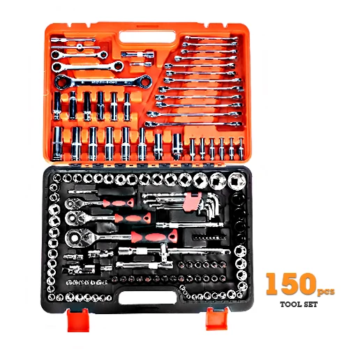 HILDA Hand Tool Set Car Repair Tools Mechanic Tools Set Socket Wrench Tools for Auto Ratchet Spanner Screwdriver Socket Set - Цвет: TZ150