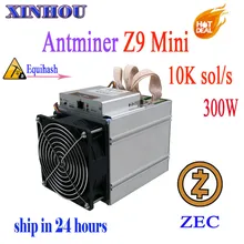Antminer Z9 mini10k sol/s ASIC miner Equihash no psu Mining machine ZCASH можно разогнать to14K майнеры лучше чем S9 L3