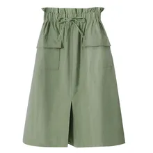 JAYCOSIN Модные женские повседневные джинсовые винтажные удобные шорты с завышенной талией и карманами Летние повседневные женские длинные юбки до середины икры Jun06