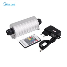 RGB 20 Вт светодиодный волоконно-оптический драйвер двигателя с двумя головками на обеих сторонах+ 20key RF пульт дистанционного управления для всех видов волоконно-оптического s