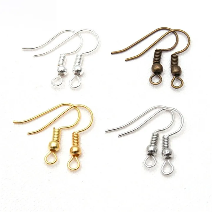 1 50pcs Ear Hook For Diy Earring Marking Gold Plated Earrings For Women Silver  Earhook Diy Craft Jewelry Marking Components