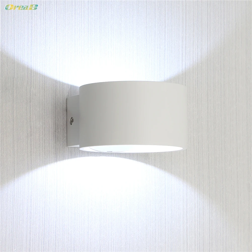 

2019 Modern Indoor Wall Lamps Warm / Cold White Up And Down Bedroom Bedside Led Wall Lamp Fixtures Sconce Wall Lights For Home