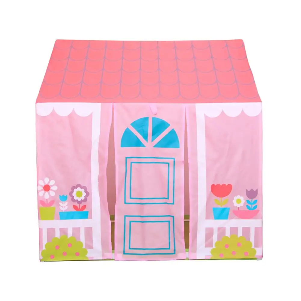 Детский садовый домик, палатка для игр на улице, садовый домик, портативный игровой домик для мальчиков и девочек, веселые игры, складной дизайн - Цвет: Розовый