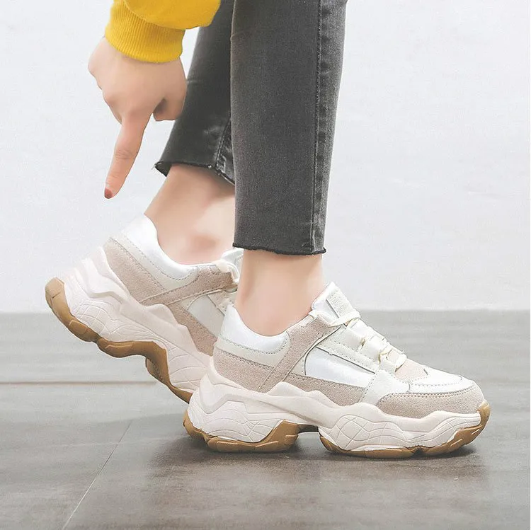 

Chunky Trainers Women 2019 Autumn Casual Shoes Ladies Platform Sneakers Trendy Comfortable Thick Soled Harajuku Dad Shoes