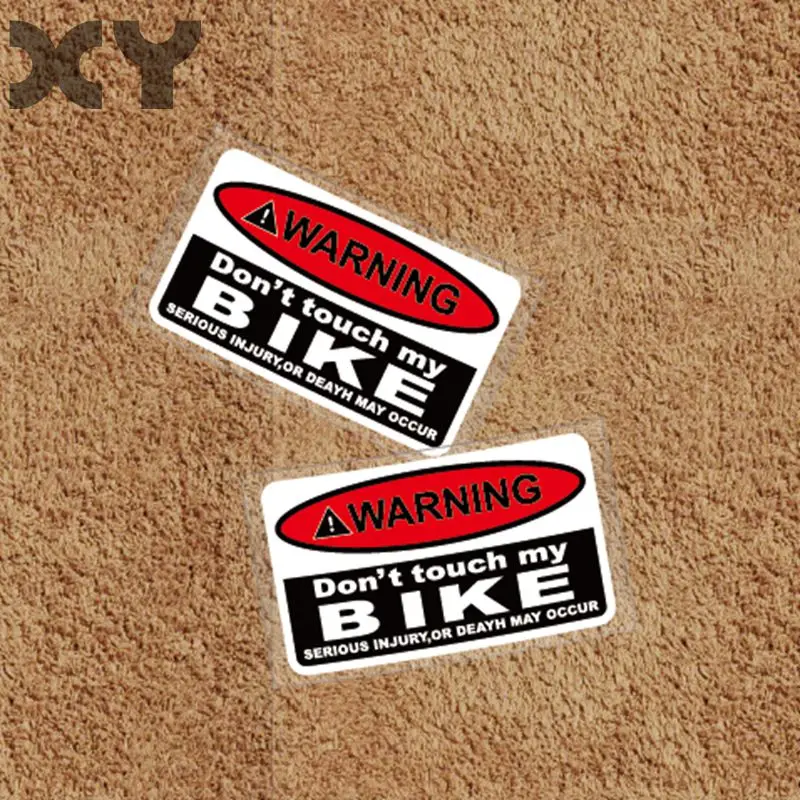 XY Waterproof Reflective Car and Motorcycle Stickers Bumper Warning Sign Car Stickers Vinyl Decals Do Not Touch My Bike - Image 3