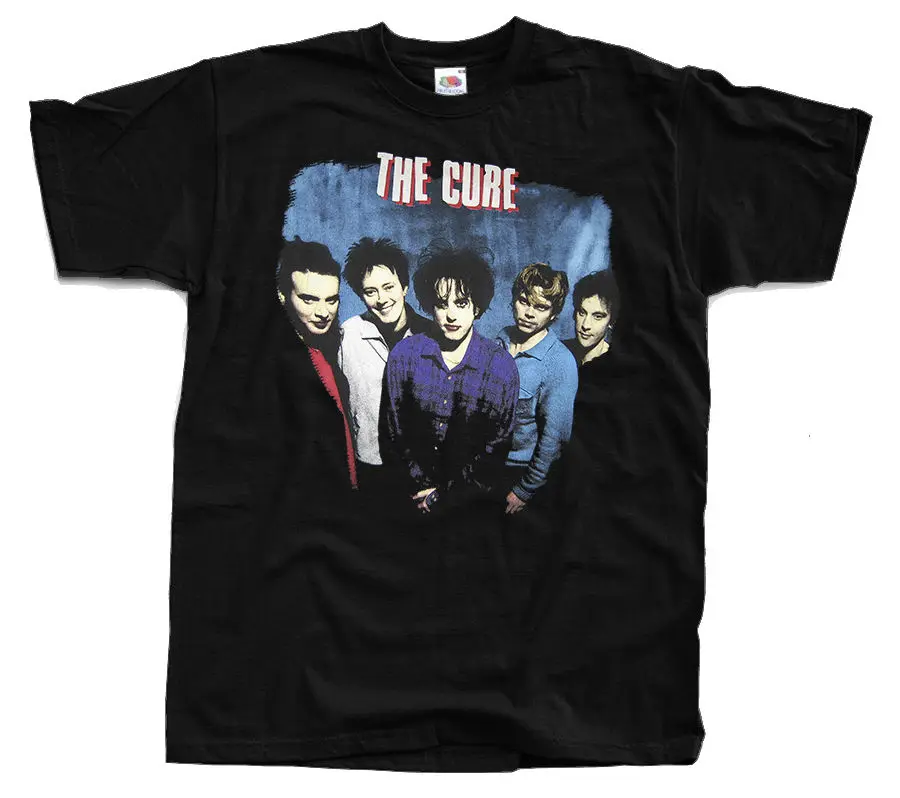 Футболка CURE Band's photo (черная) S-5XLHipster крутые топы с круглым вырезом | Мужская