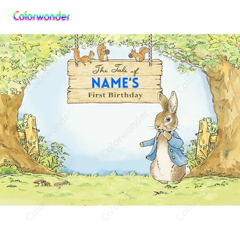 

Vinyl forest rabbit newborn children Photography Backdrops Party Background for Photo Booth Backdrop