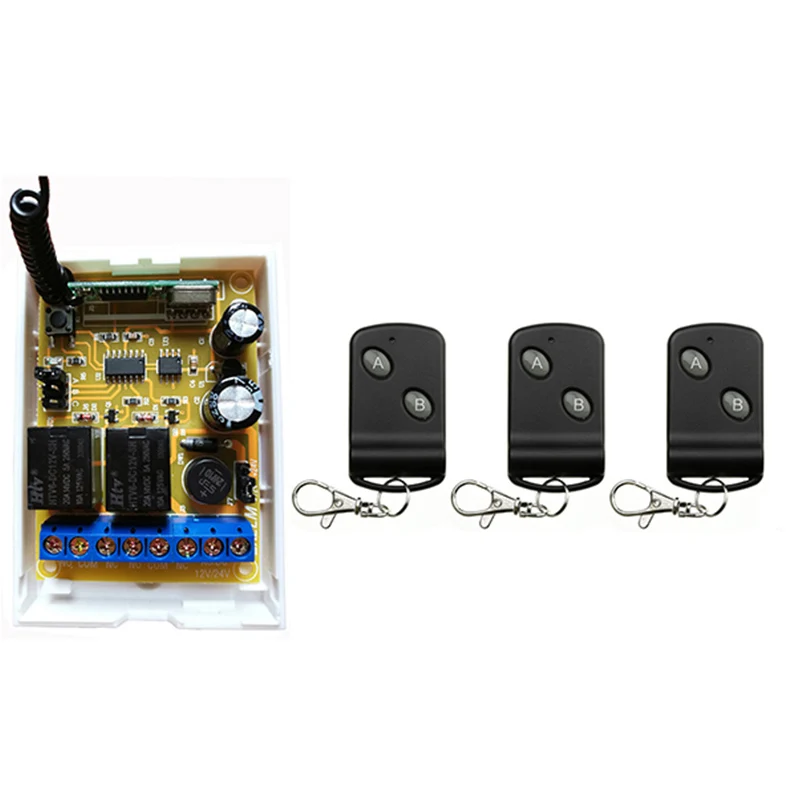 Реле беспроводное 2 канальное 12 в пост. Тока 24 315/433|wireless remote transmitter|wireless remotewireless