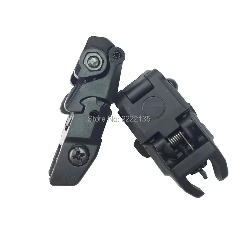 

High Quality 2 pcs Gen2 Tactical Folding Front/Rear Flip Backup Sights Scope Mount Accessories Black BUIS set 20MM Rail
