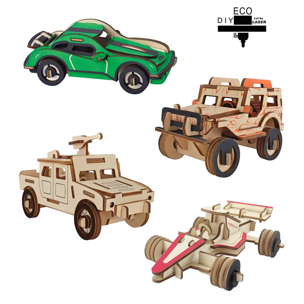 

3D Wooden Puzzle Car Model Kits Creative Art Crafts Puzzle Games Educational Toys Gift for Kids Children Adults