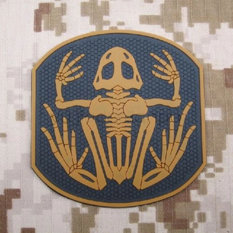 Devgru Темно Синяя команда уплотнения 6 Скелет Лягушки Frogman ПВХ Резиновый патч