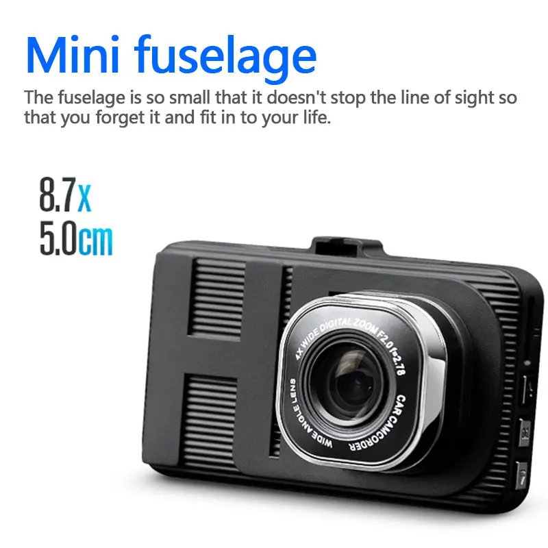 3&quot HD Screen Car DVR Parking Monitoring Cycle Recorder Dual Lens 1080p G-sensor Night Vision Video 140 Angle Dash Cam Camera |