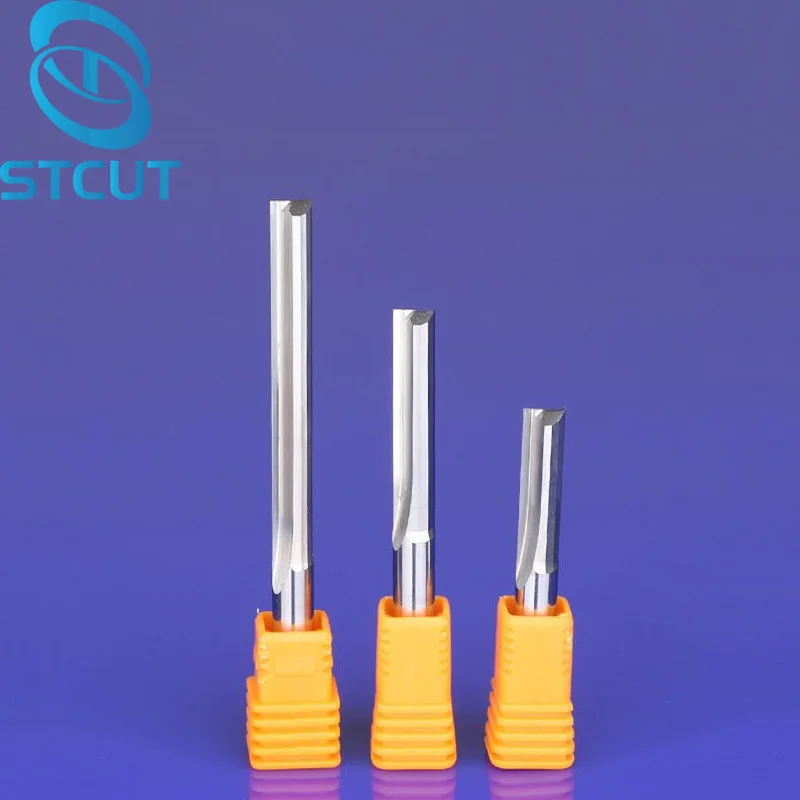 

1pc 6/8/10mm SHK Two Flutes Straight Carving Tools Double Flutes CNC Router Bits Straight Engraving Cutters Wood MDF tools
