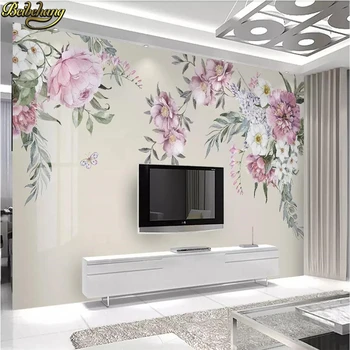 

beibehang floral wallpapers for living room modern wallpaper minimalist TV background papier peint mural 3d wall paper flooring