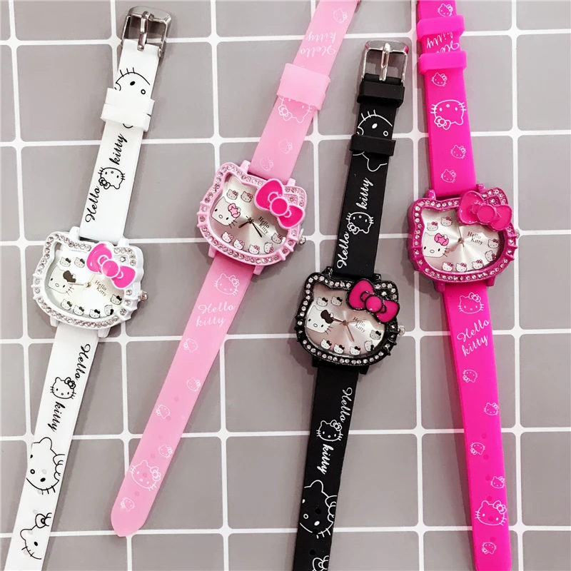

Hello Kitty Watches Girls Stainless Steel Watch Buckle Fashion & Casual Silicone Smart Watch Kids