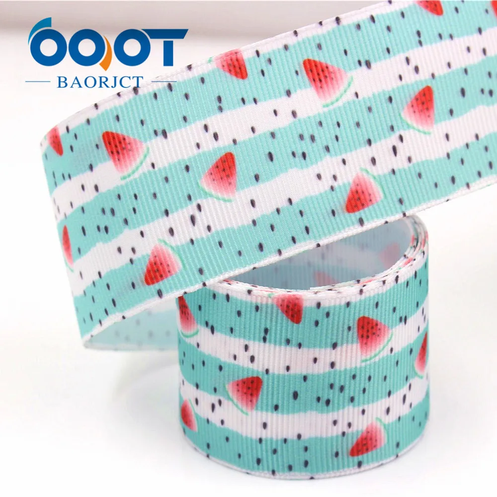 

518,1-1/2"(38mm) Grosgrain Ribbon watermelon Printed Tape 10y DIY Head Accessoris Wrapping Decorative Holiday Decorations