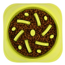 Pet ABS пластик медленная кормушка для собак миска для корма для кошек миска для здоровья для предотвращения ожирения фарингеальная миска для собак и кошек