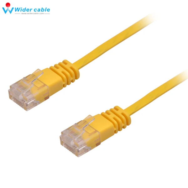 Color : White Orange Patch Lead RJ45 YINZHI Computer Network Accessories 2m CAT6 Ultra-Thin Flat Ethernet Network LAN Cable 