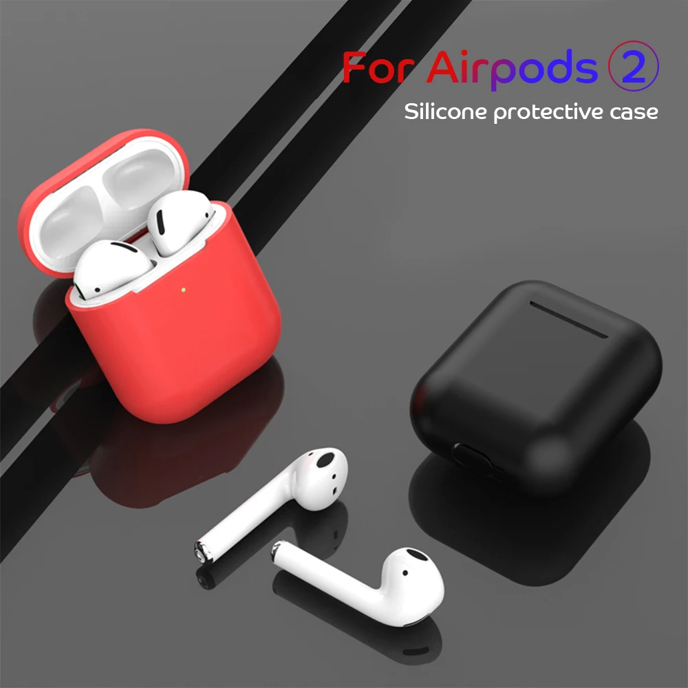 Мягкий силиконовый чехол для Apple Airpods противоударный AirPods 2 наушников s