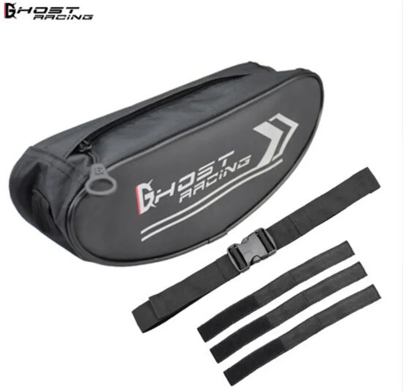 

GHOST RACING Motorcycle Handlebar Bag Waist Bag Waterproof Motorcycle Fork Bag Travel Messenger Bag