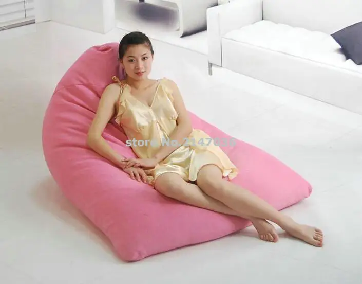 rose Pink Modern back support floor chair adult puff bean bag outdoor beanbag sofa seat living