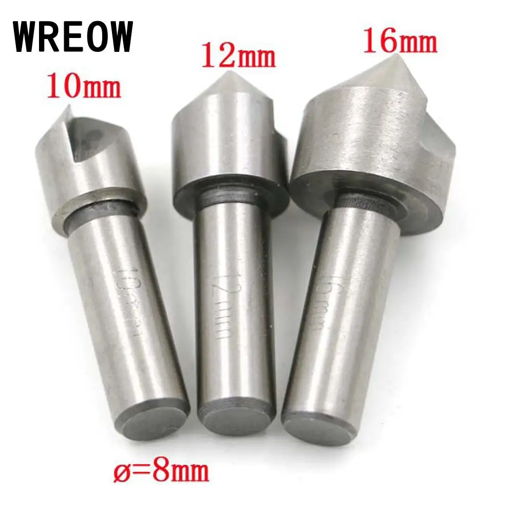 3PCS/set HSS Single Edge Chamfering Countersink Drill Bit Set 90 Degree