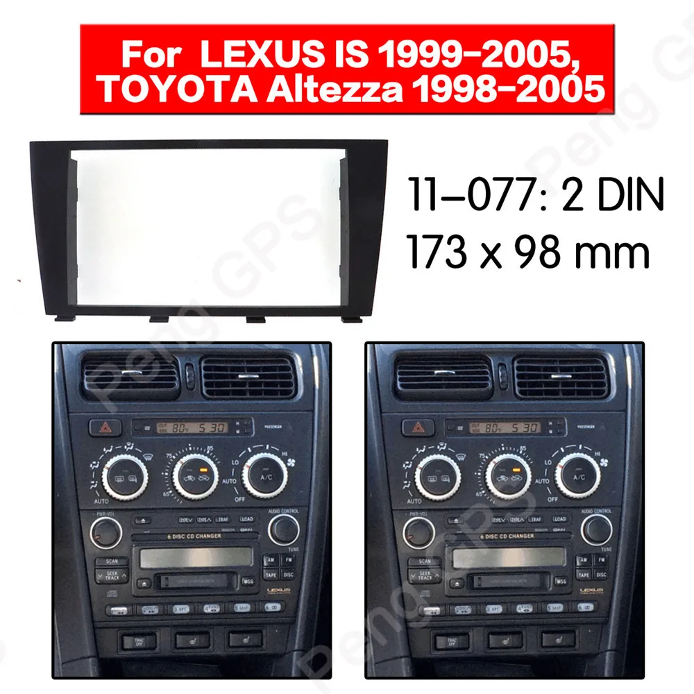 Адаптер для установки автомагнитолы 2 DIN Lexus IS 1998 2005 Toyota Altezza frame Audio|Камера авто| |