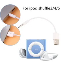 Зарядка через usb зарядный кабель для Apple iPhone iPod Shuffle 3/4/5/6/7 USB до 3,5 мм разъем Кабель-адаптер для MP3 MP4 плеер Динамик Зарядное устройство шнур провод