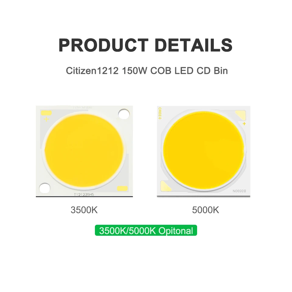 Светодиодная лампа Citizen CLU048 1212 COB для выращивания растений 300 Вт 600 900 гидропоники