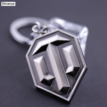 

Hot Sale Llaveros Metal keychain Metal World of Tank Key Chain Chaveiro Keyring WOT Key Ring For Men gift wholesale #17064