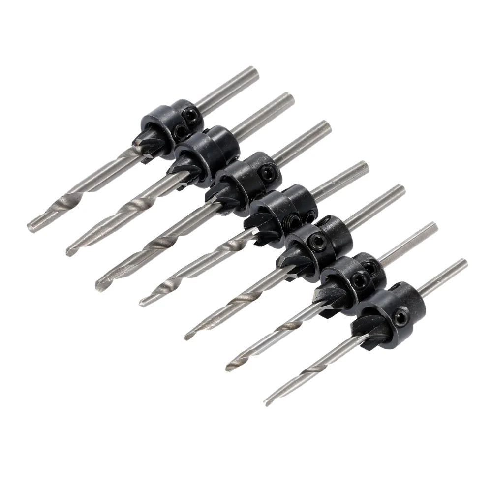 7pcs5-12# Drill Bits Countersink Drill Bit Set ferramentas herramientas drill perforator Woodworking Tools furadeira power tools