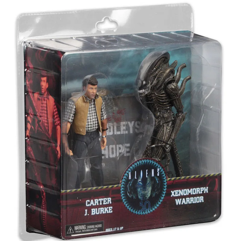 

NECA ALIENS Figure CARTER J BURKE VS XENOMORPH WARRIOR Action Figure Toy 2-pack 17-21 cm